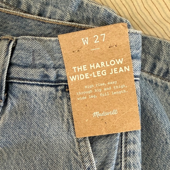 NWT Madewell Harlow Wide-Leg Size 27 - Picture 9 of 12